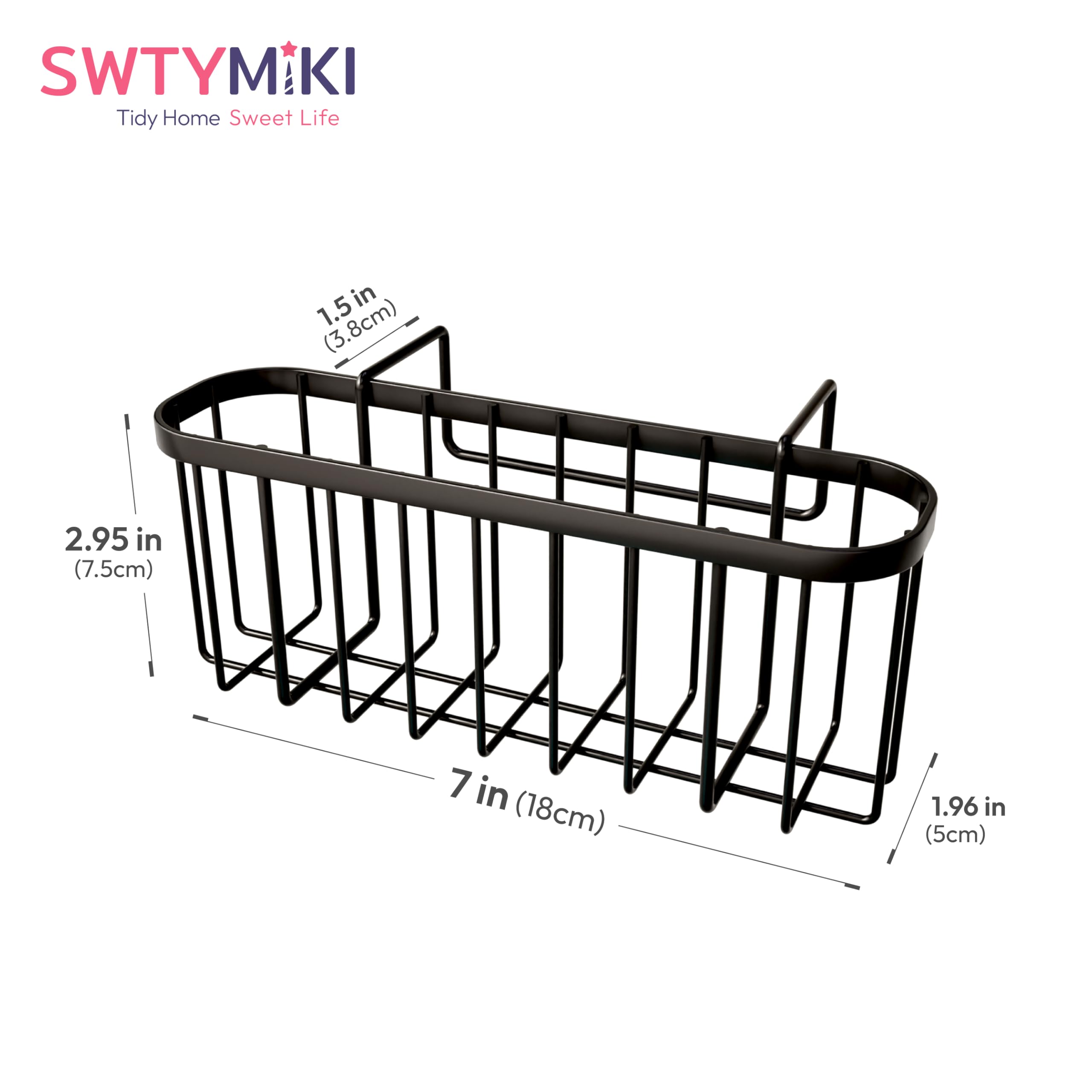 SWTYMIKI sponge holder no installation required simply hang it over your sink.