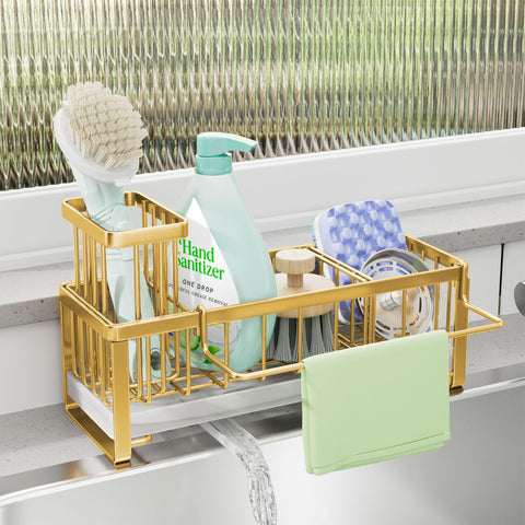 SWTYMIKI sponge holder with automatic drain keeps your sink area dry