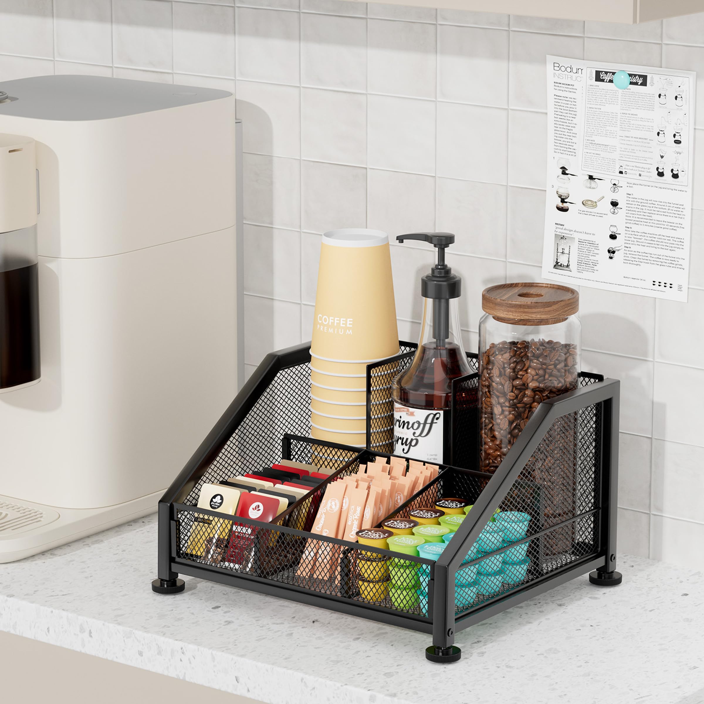 SWTYMIKI countertop setup blends style with function for kitchens and lounges.