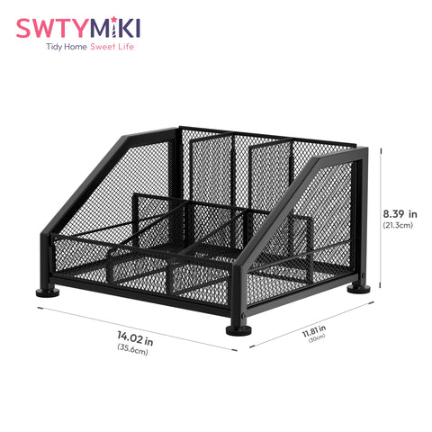 SWTYMIKI mesh condiment storage keeps syrups and sweeteners neatly organized.