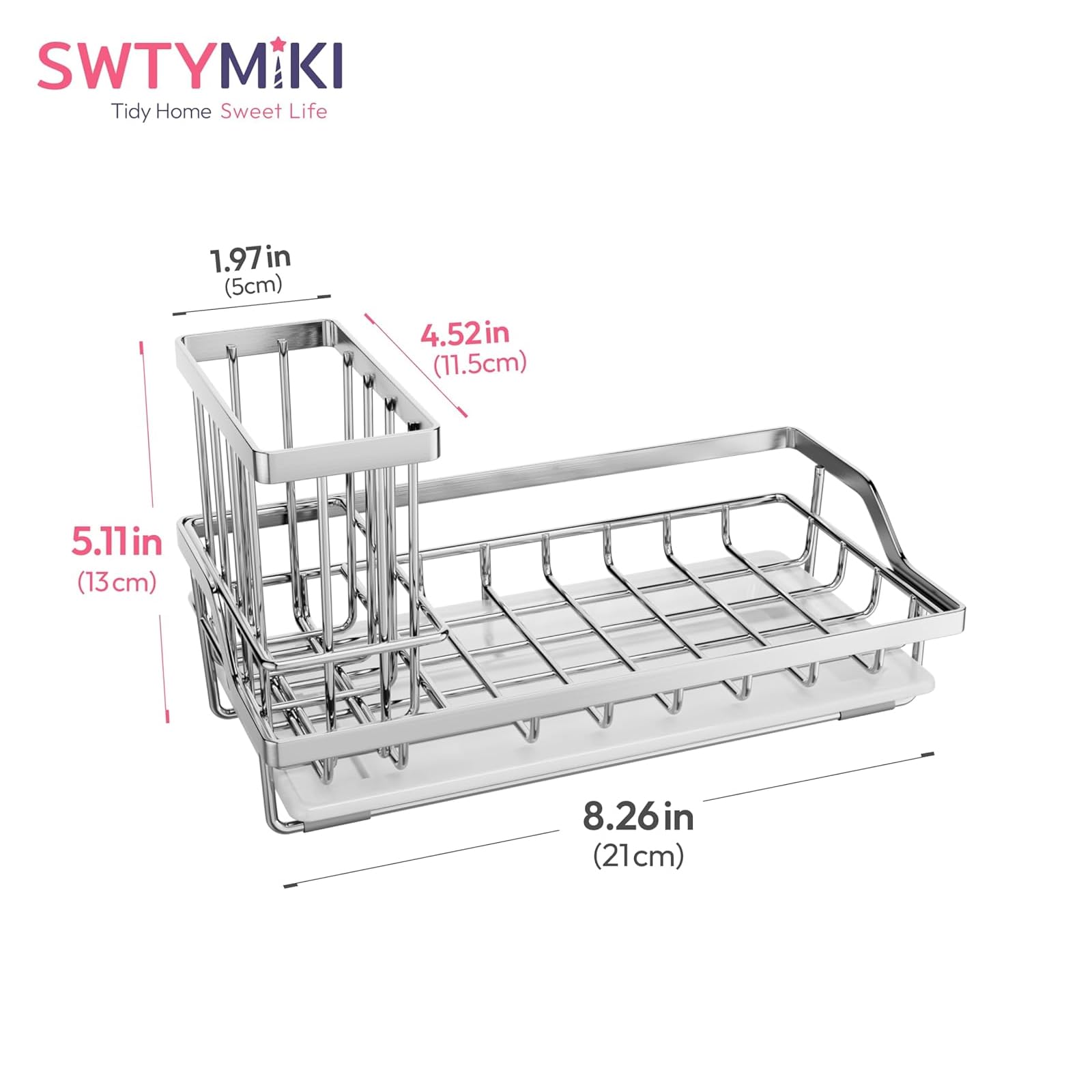 SWTYMIKI drip tray catches water, preserving a dry, tidy countertop.