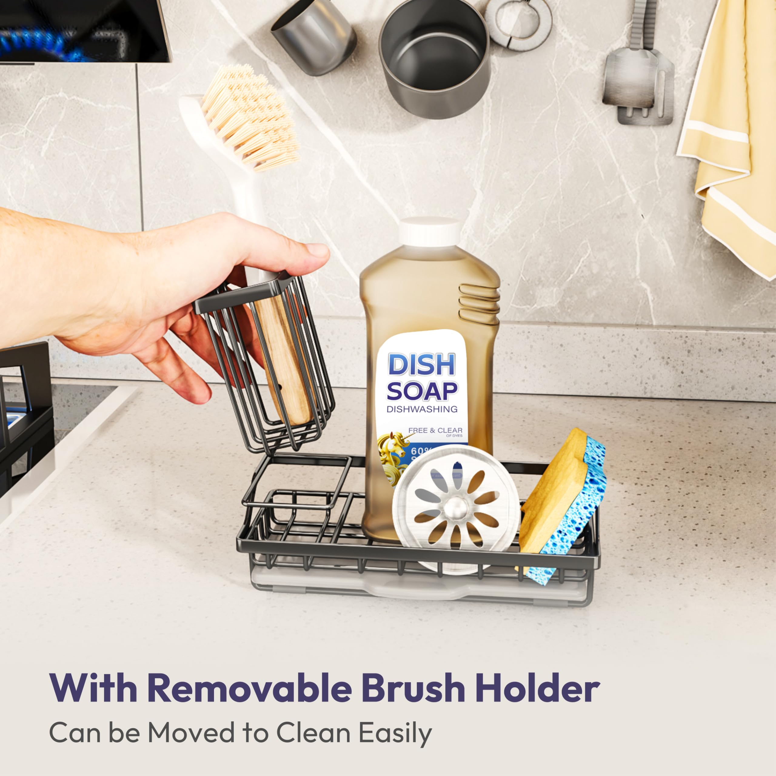 SWTYMIKI anti-slip pad stabilizes the organizer and prevents scratches.