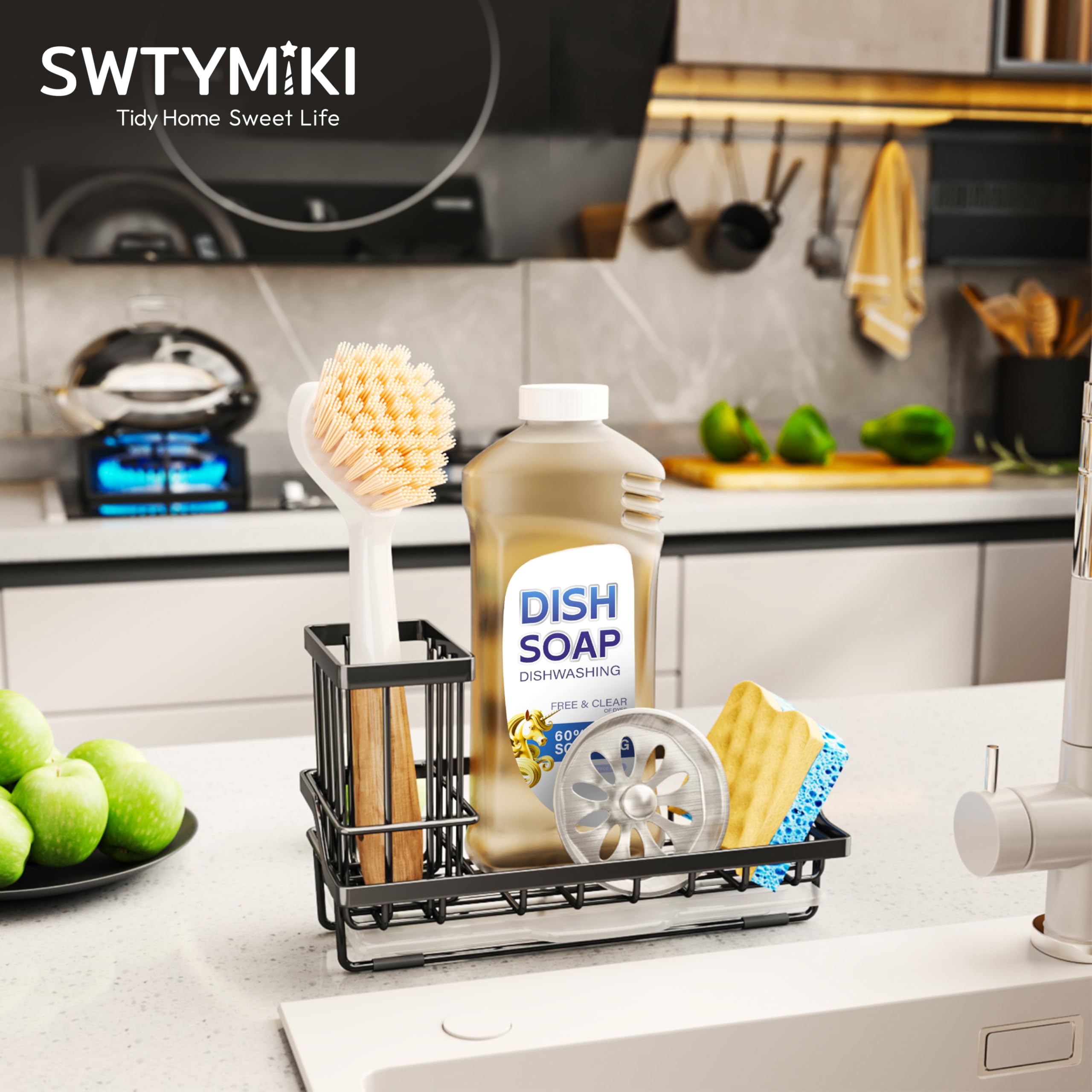 SWTYMIKI durable base saves counter space while organizing essentials.