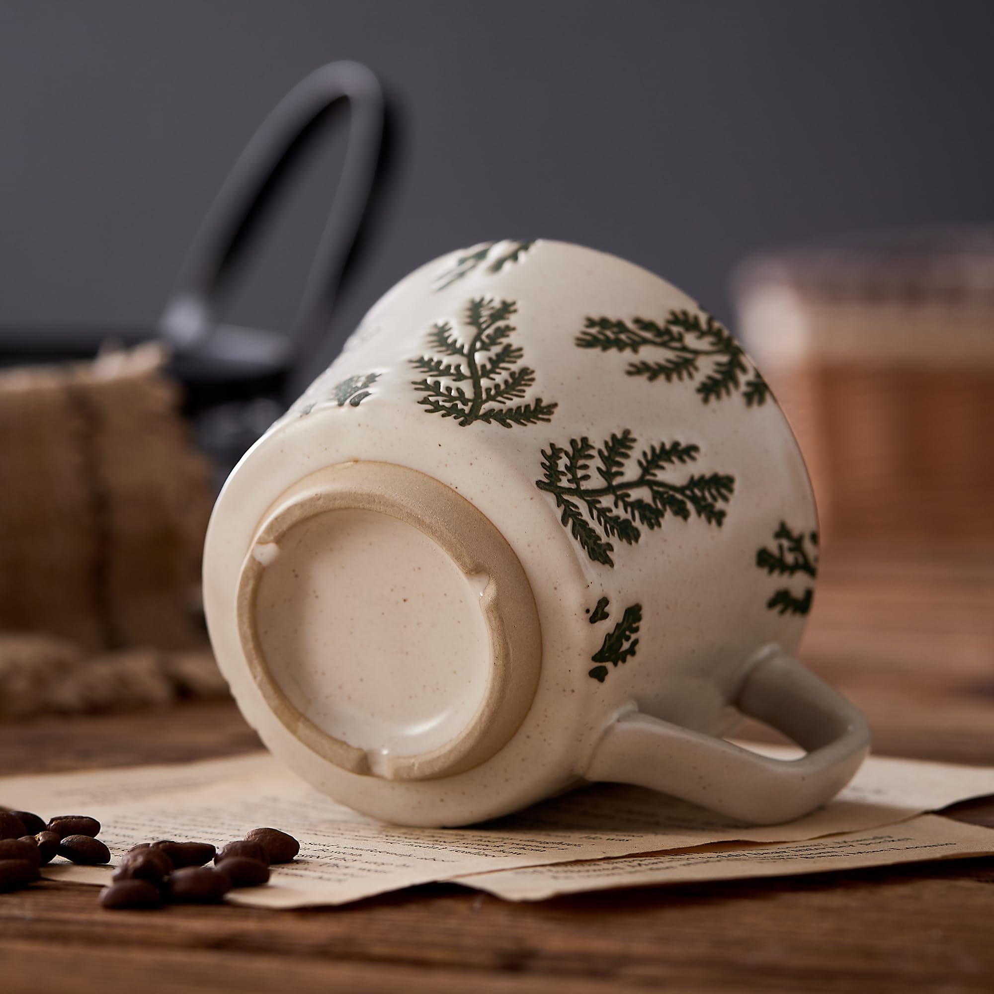 Set of four mugs perfect for latte, cocoa, or tea.