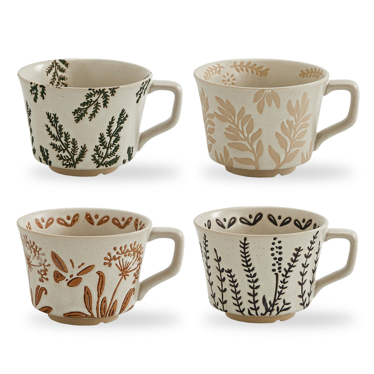 Swuut vintage ceramic mug with botanical design for daily coffee.