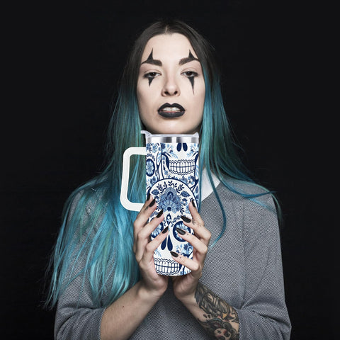sxmluedn car cup holder compatible goth tumbler fits most vehicles