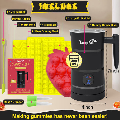 Sxmprail Gummy Maker five-year replacement for long-term peace of mind.