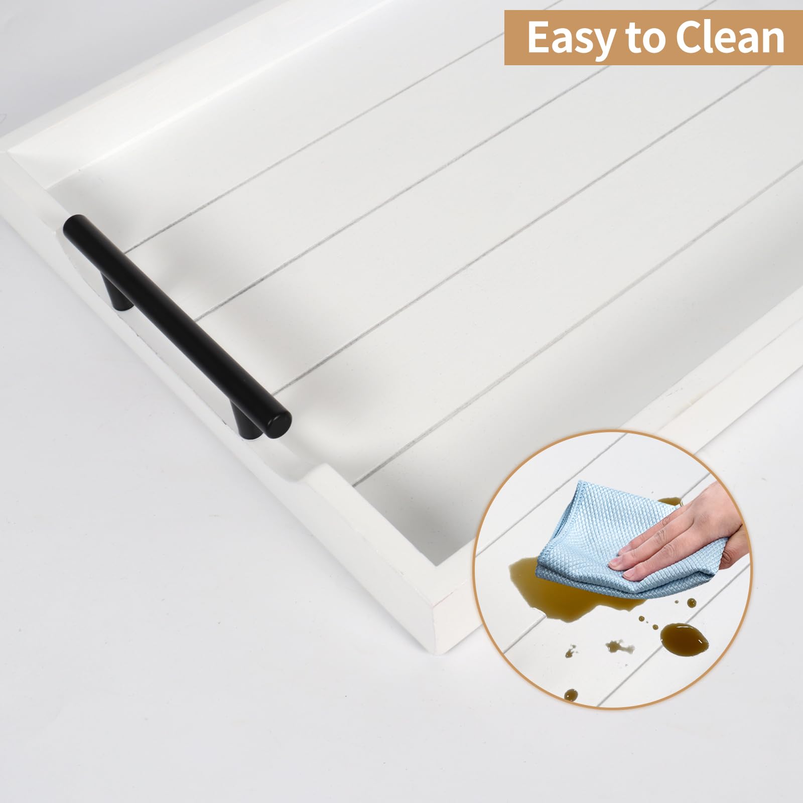 SXNOWS tray with coasters protects surfaces during drinks