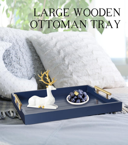 SXNOWS wooden tray keeps tables clean with non-slip feet.