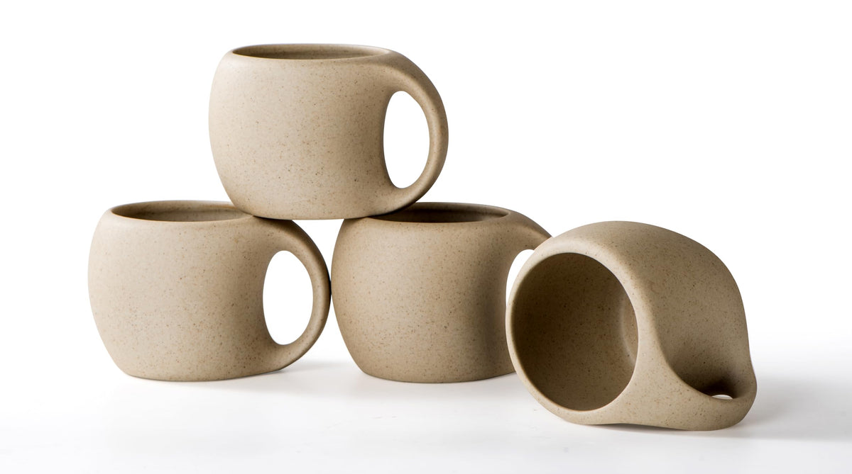 SYJAN HOME ceramic cappuccino cups with handles in natural beige for everyday espresso