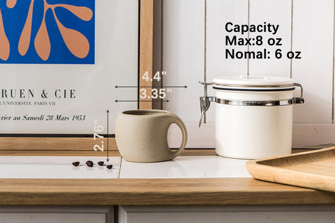 SYJAN HOME stoneware espresso cups 6oz designed for double shots