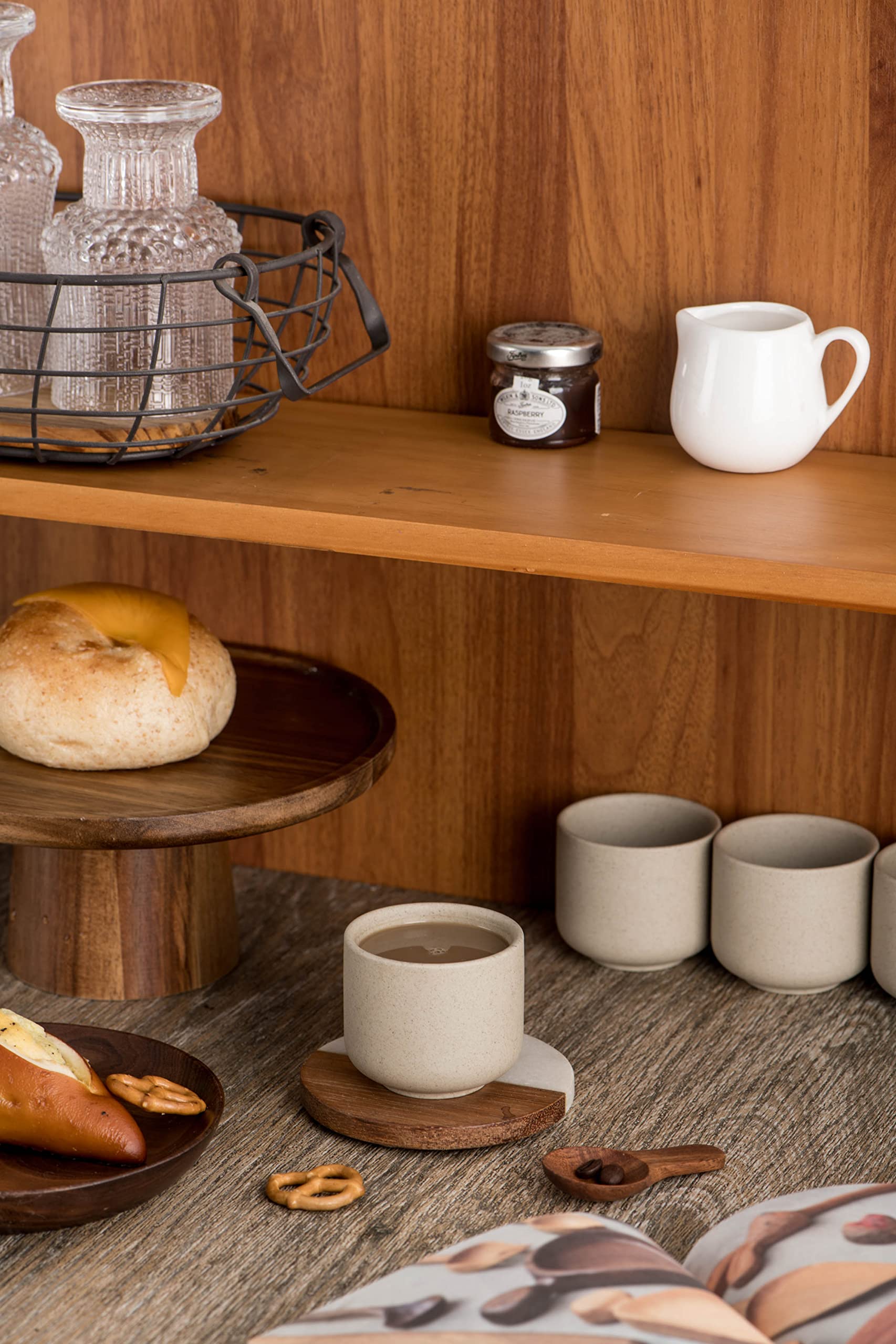 SYJAN HOME teacups; 3oz capacity ideal for tasting and small pours.