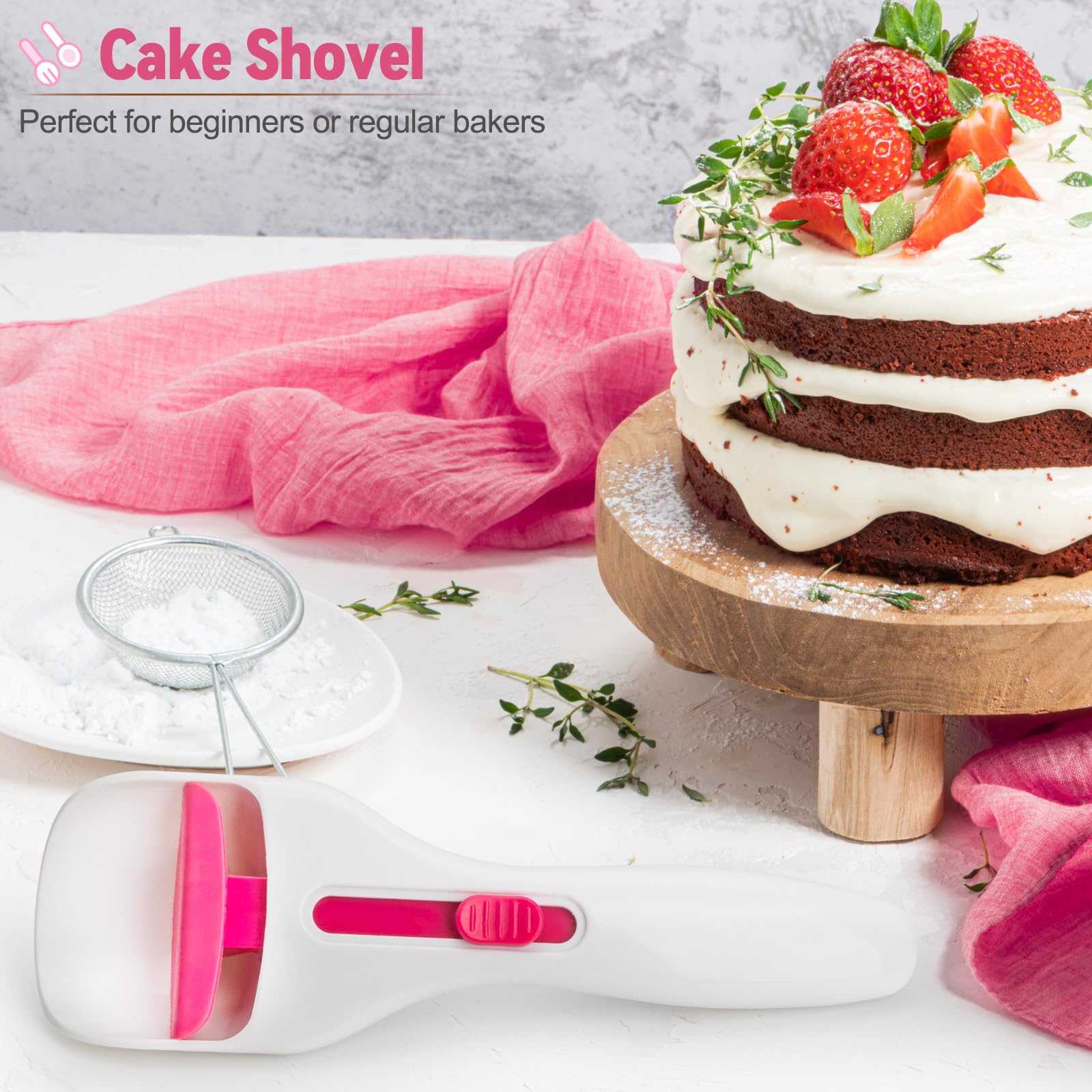 Non-stick surface helps prevent batter sticking for quick rinsing.