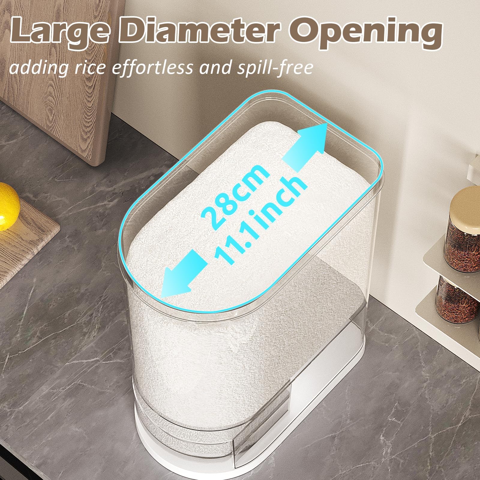SYNCVIBE dispenser stores coffee beans and keeps them organized.