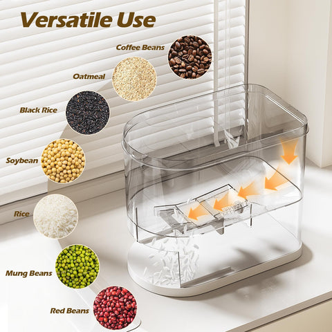 SYNCVIBE container stores pet food with clear view for quick checks.
