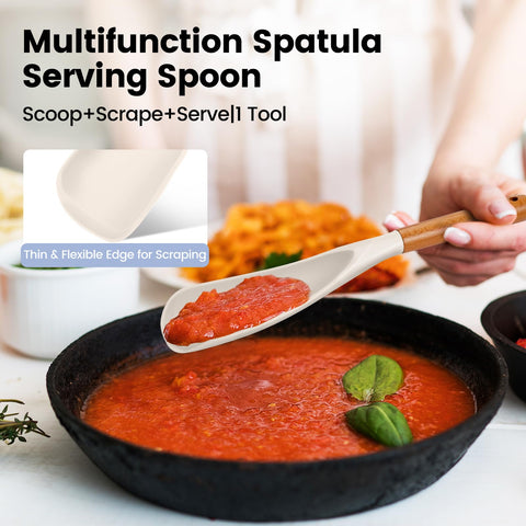 Synezia beechwood handle spoon combines ergonomic grip with Nordic design