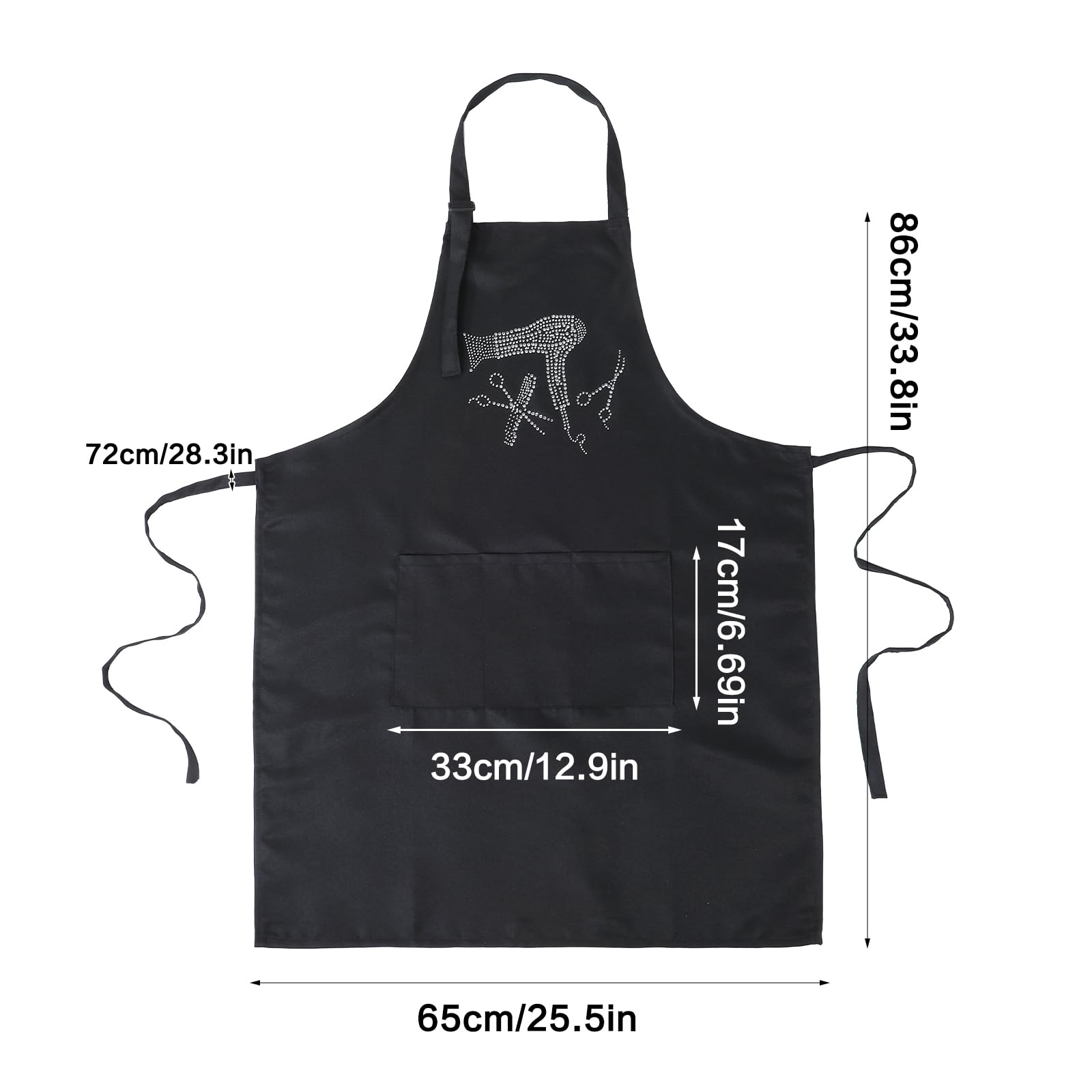 SynHHergyx adjustable neck apron fits both stylists comfortably for long sessions.