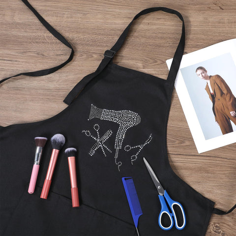 SynHHergyx waterproof hairdresser apron protects clothing during cuts and washes clean easily.
