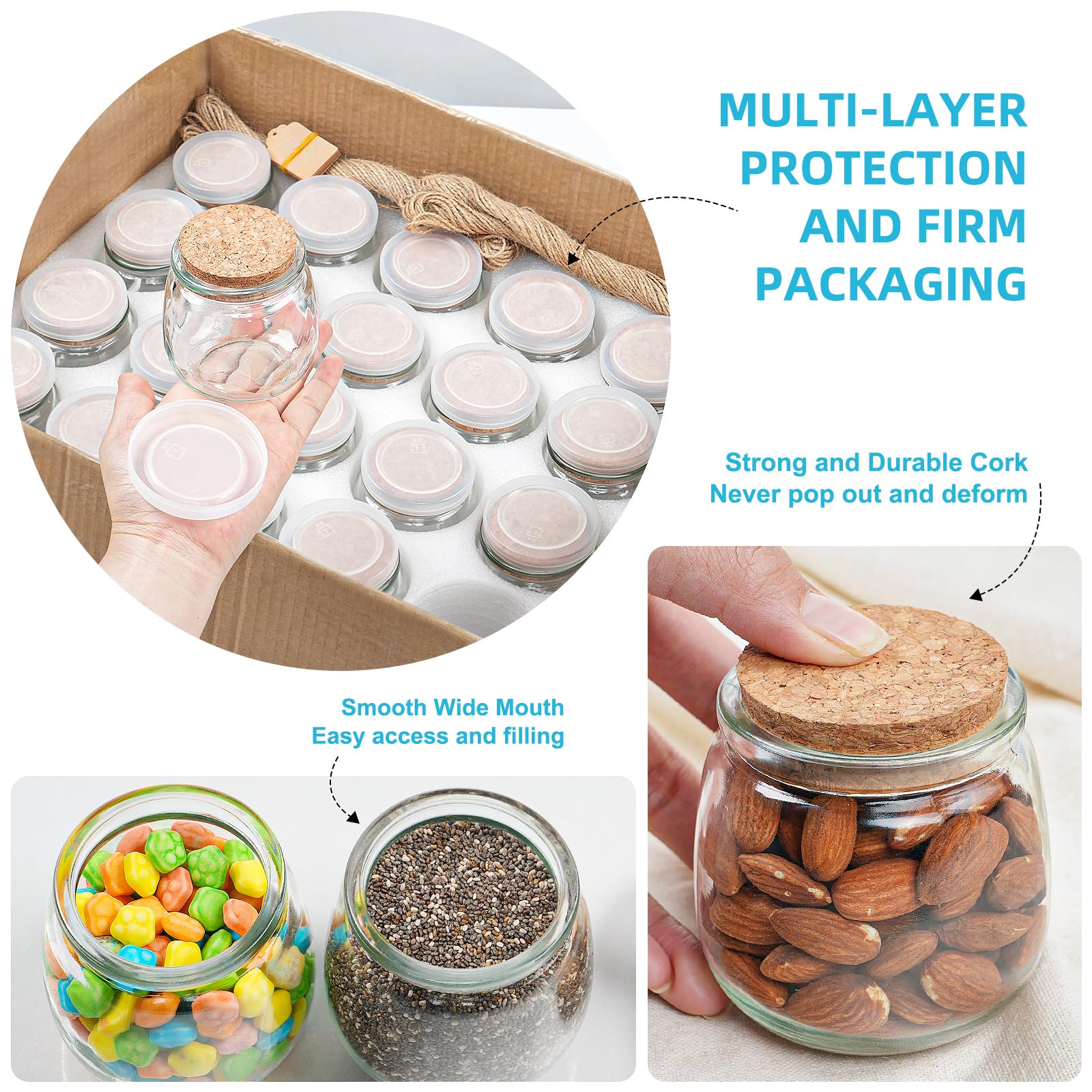 Syntic jars with airtight PE lids keep treats fresh and organized.