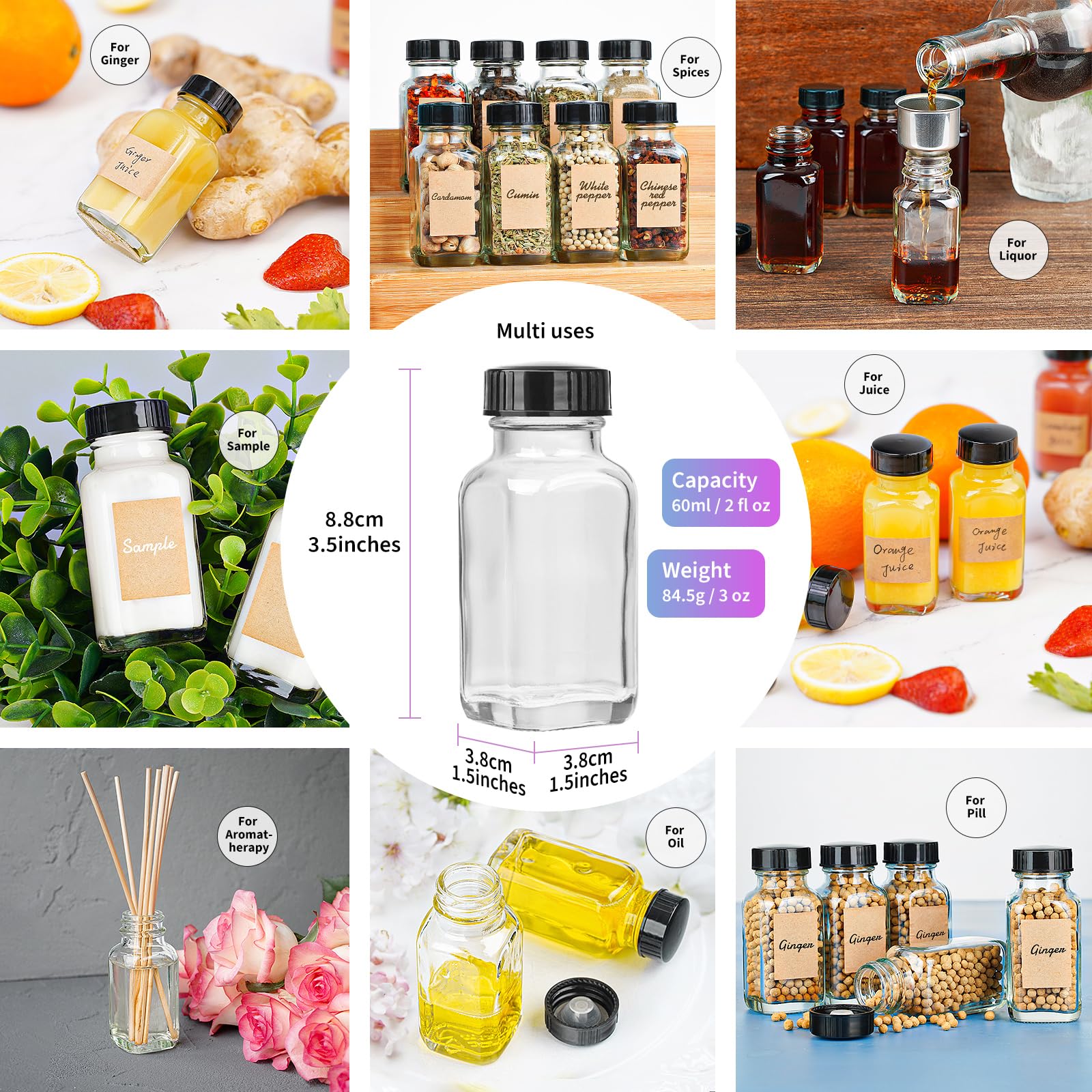 Syntic Clear in-fridge storage shows compact square jars preserving beverages