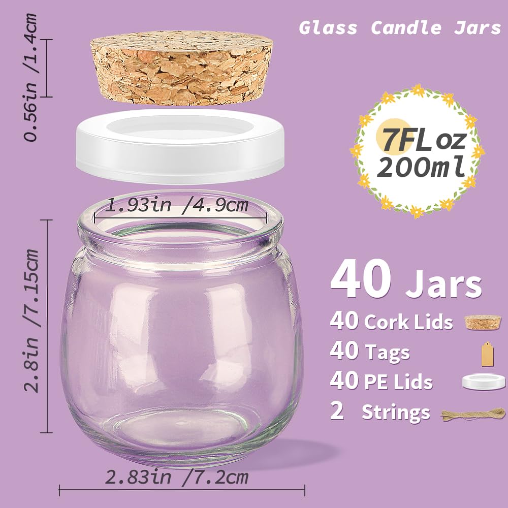 Syntic cork-lid mini jars ideal for desserts and candies at parties.