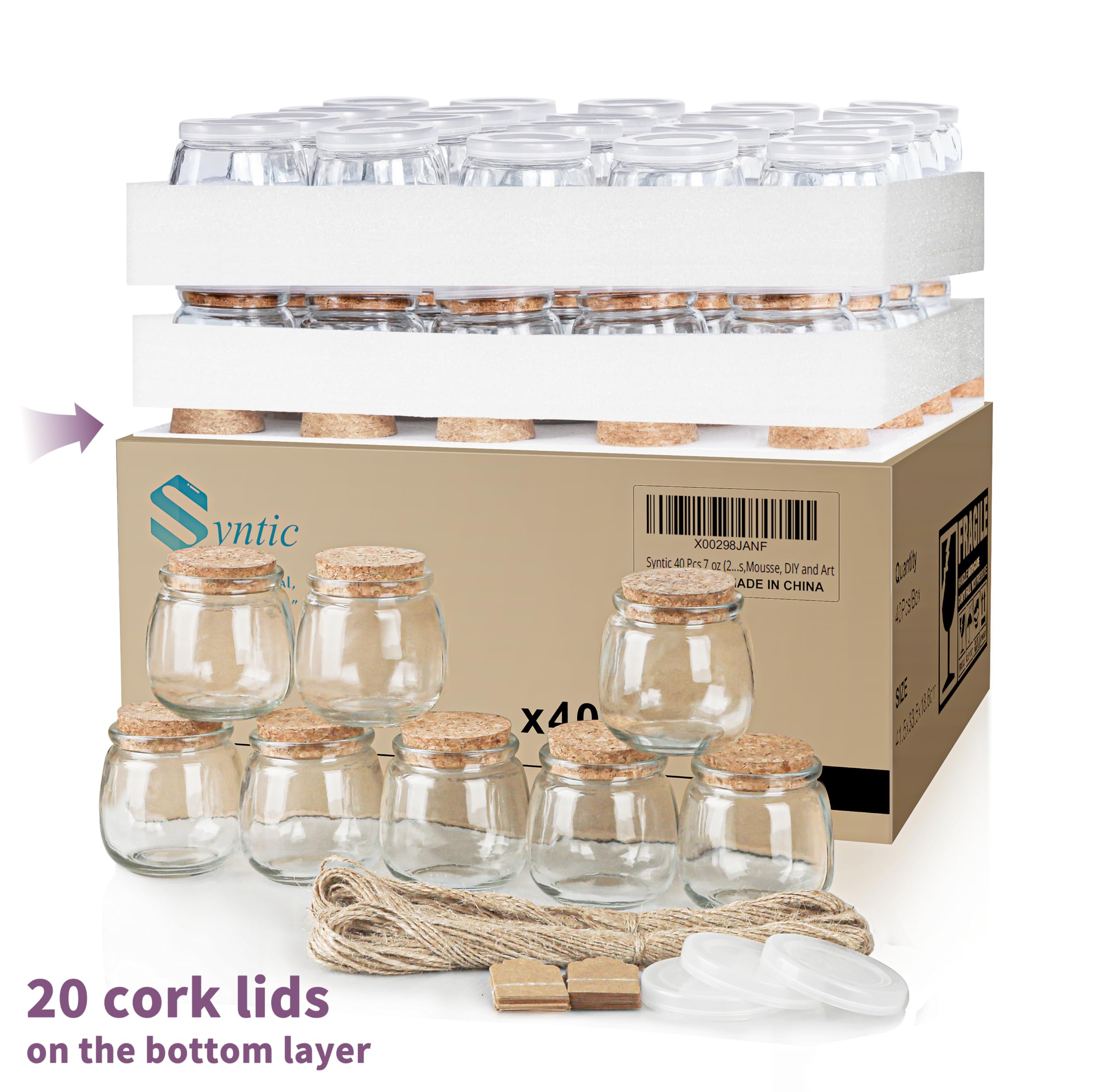 Syntic elegant small jars perfect for DIY crafts and favors.