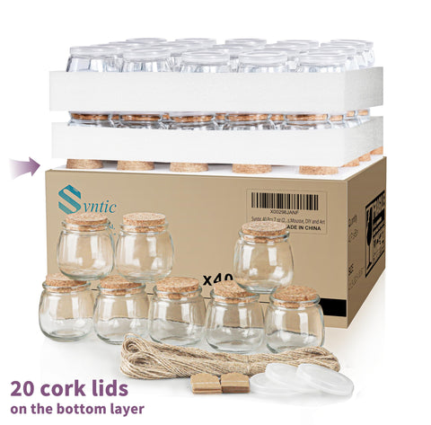 Syntic elegant small jars perfect for DIY crafts and favors.