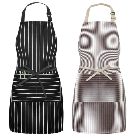 Syntus 2-pack adjustable bib apron waterdrop-resistant for all kitchen tasks