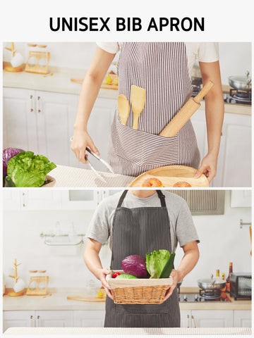 Syntus aprons in kitchen setting ready for cooking tasks.