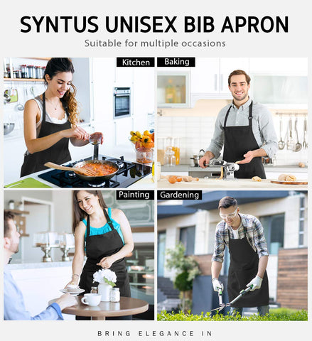 Syntus bib apron multi-use scenario including cooking and crafts
