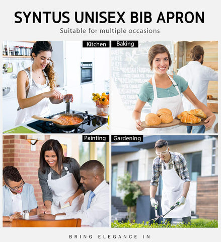 Syntus Bib Apron washable fabric benefits long-lasting comfort and durability.