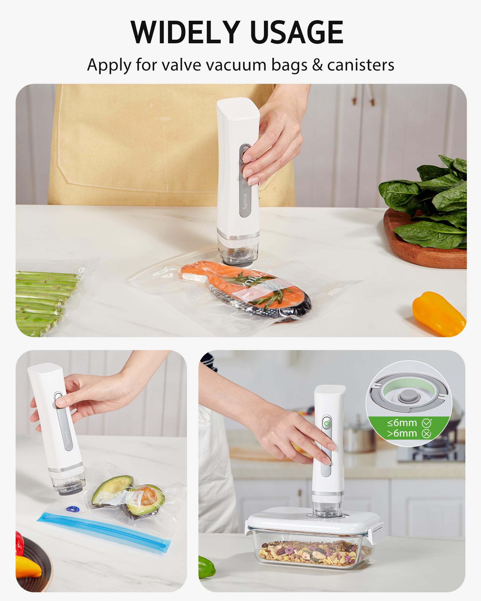 Syntus BPA-free microwave-safe bags for fridge, freezer and sous vide.