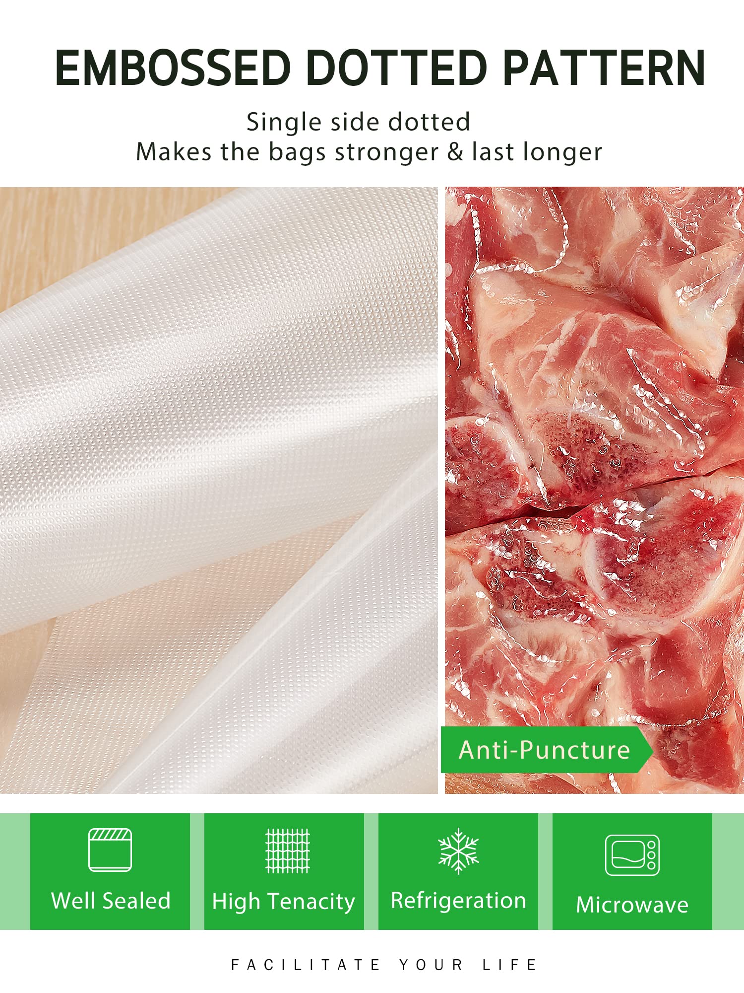 Syntus BPA-free bags suitable for microwave, fridge, and freezer