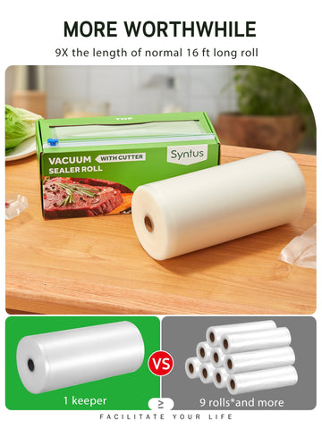Syntus BPA-free vacuum bags designed for safe storage.