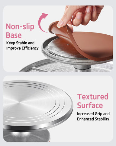 Syntus etched concentric circles on top aid sizing and centering
