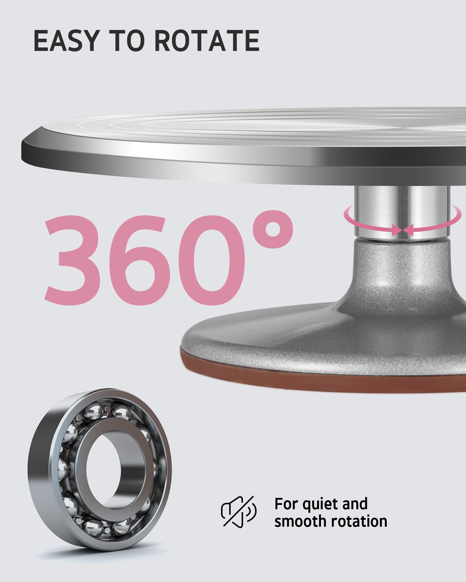 Syntus non-slip top keeps the cake in place while you work