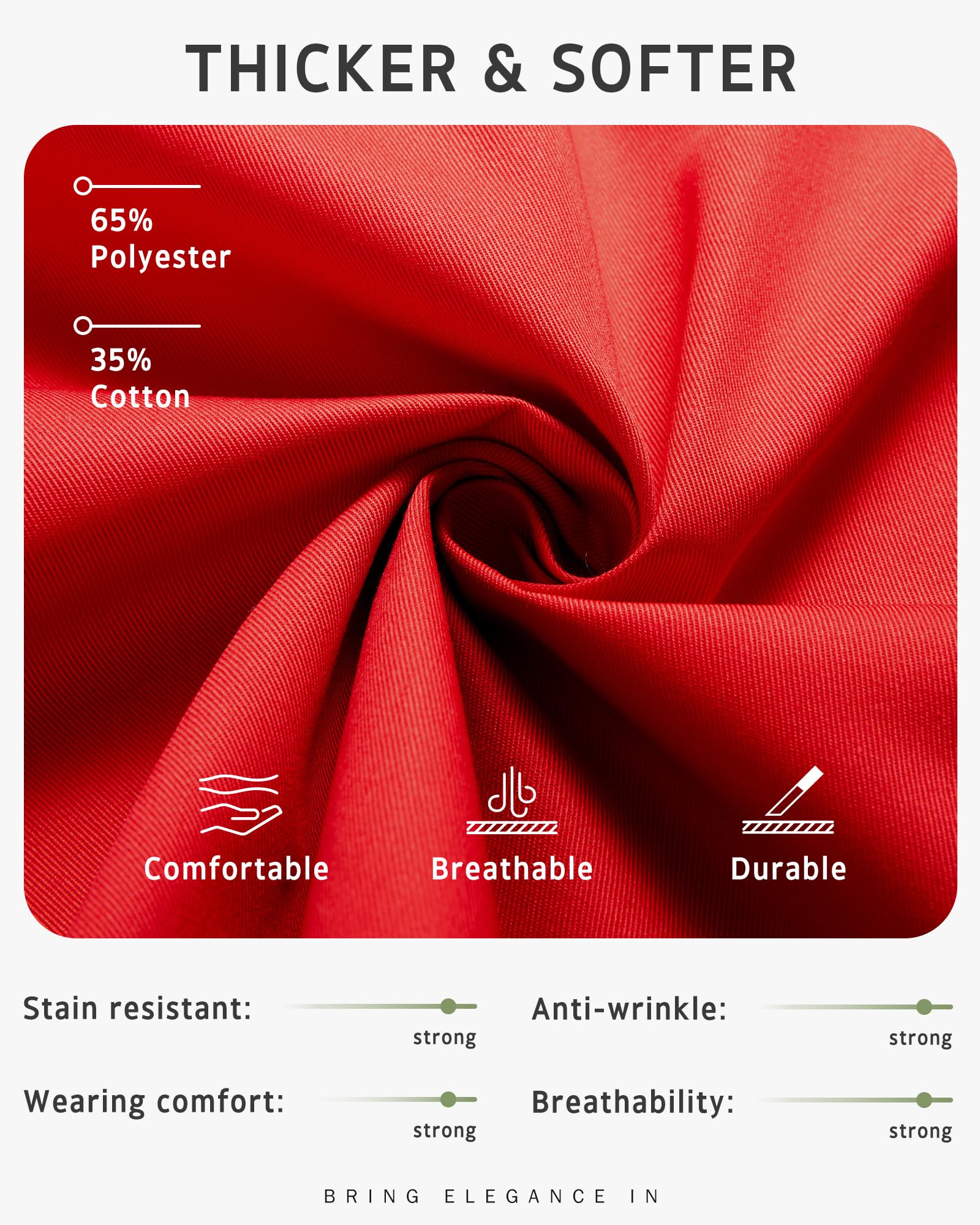 Syntus chef apron red two front pockets keep tools handy.