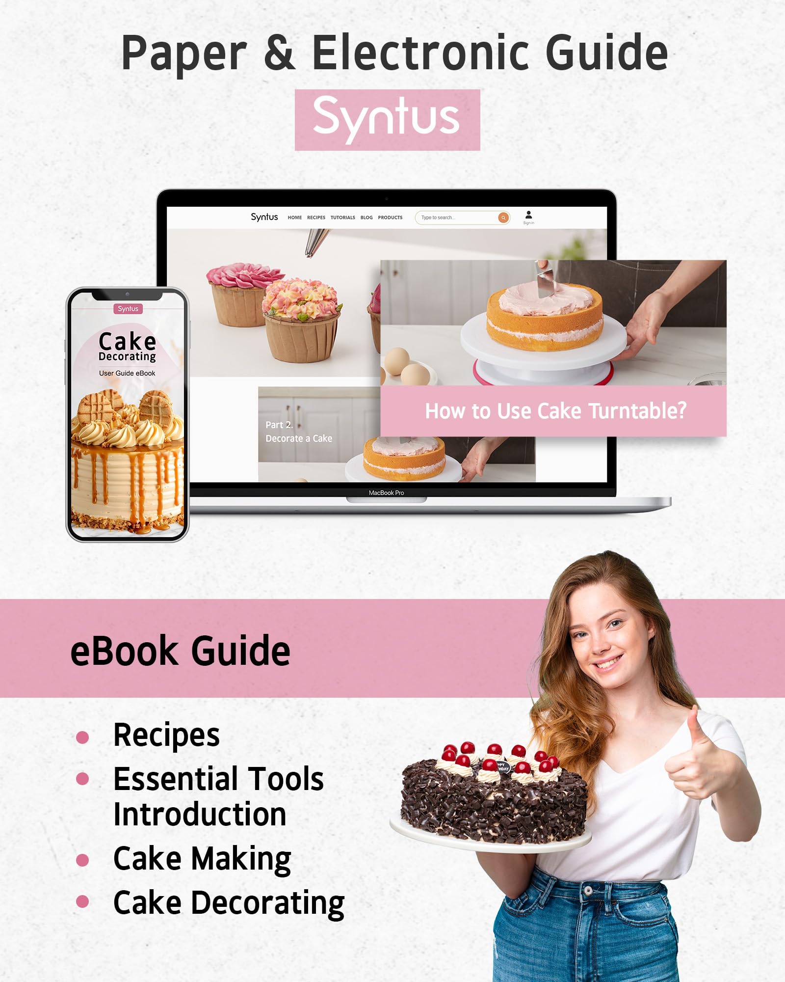 Syntus cleaning brush for quick maintenance of piping tips and accessories.