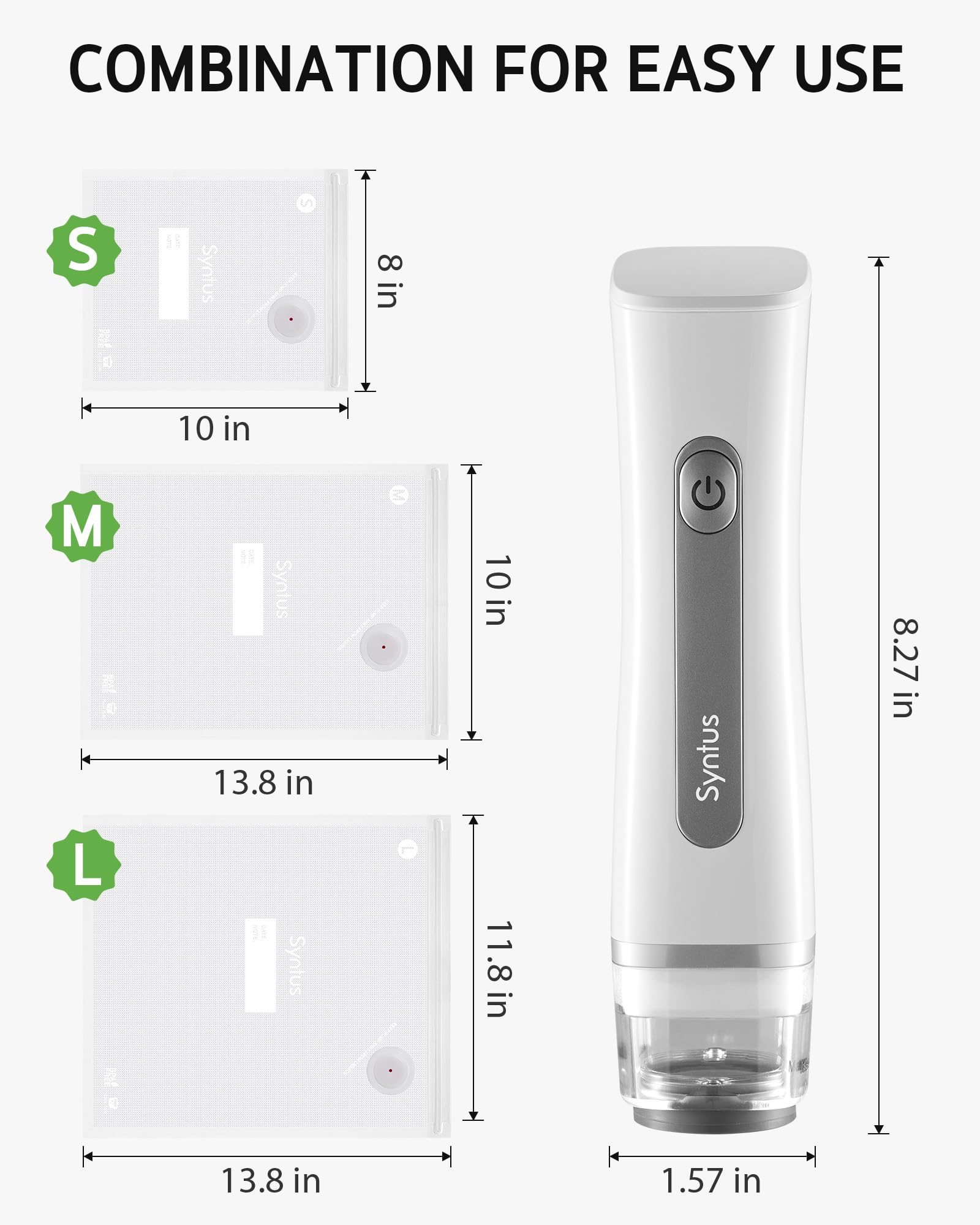 Syntus compact-sealer on counter illustrates portable solution.