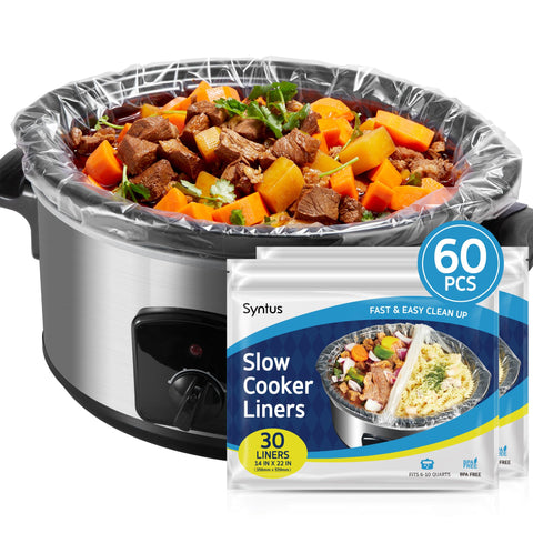 Syntus Crock Pot Liners 60-count fit 6-10 quart pots, reliable use case.