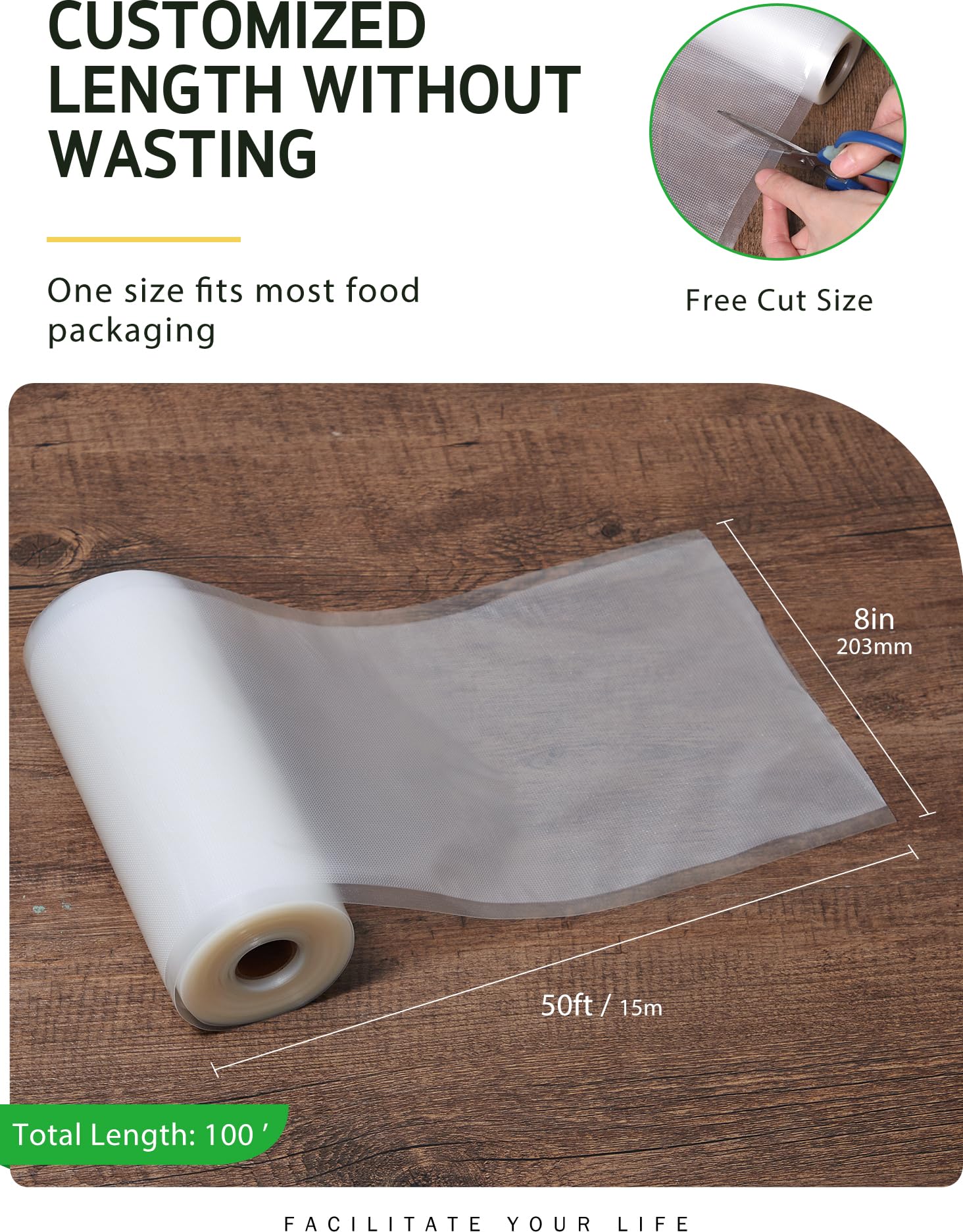Syntus embossed dot design on bags improves suction and seal.