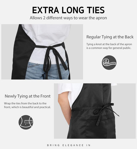Syntus large pockets hold thermometers, slips, and recipe cards within easy reach