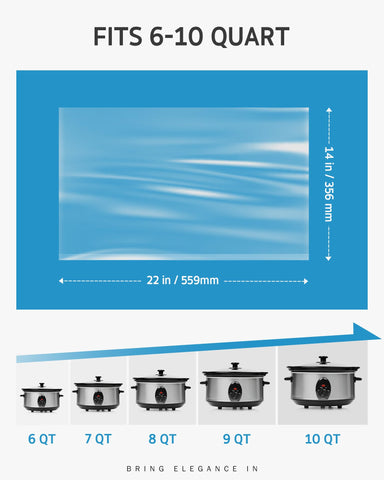 Syntus 14x22 XL liners sized to cover most slow cookers.