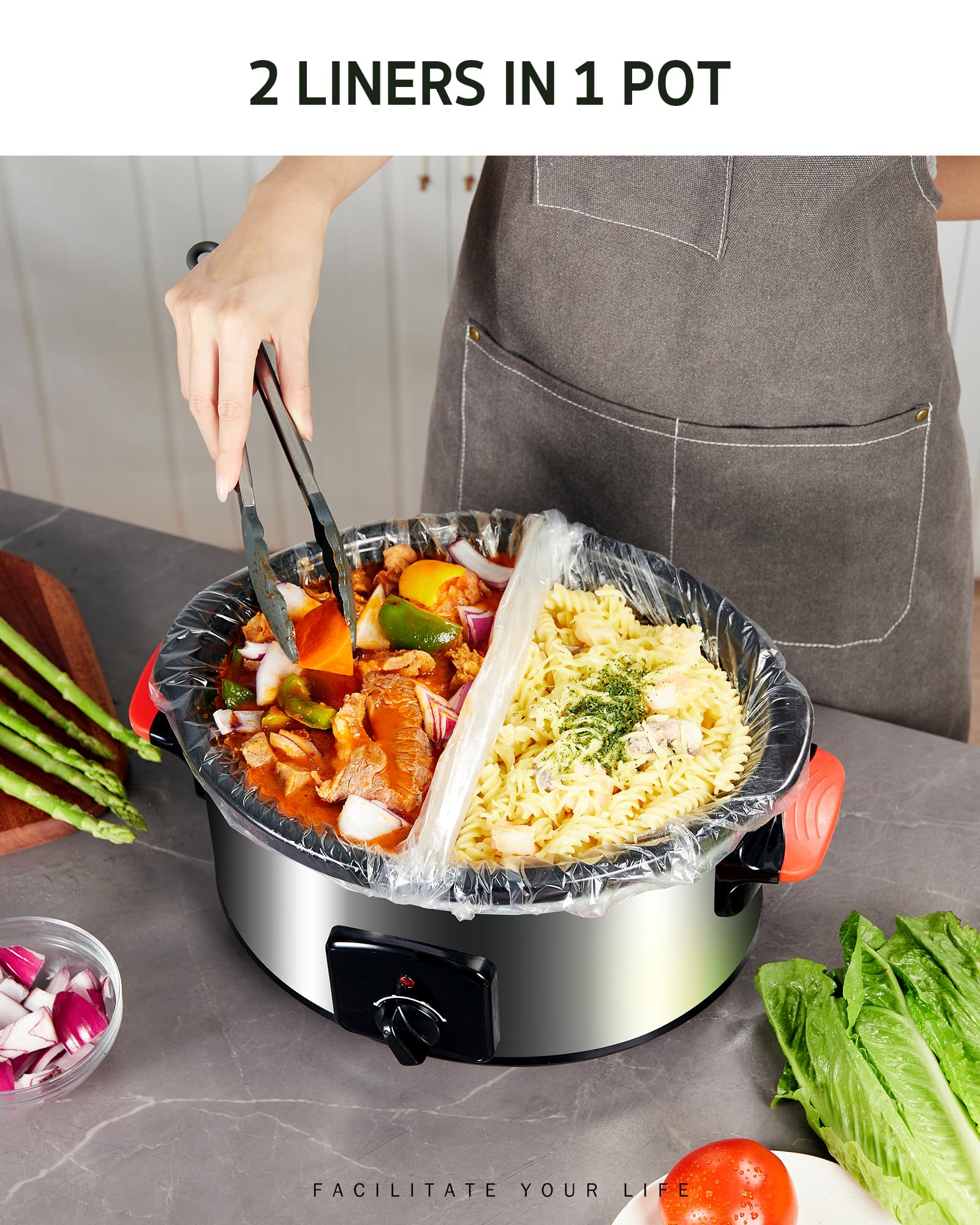 14x22 inch liner fits large slow cookers like this model.