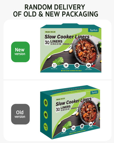 Syntus liners in crockpot with ingredients enable mess-free simmering.
