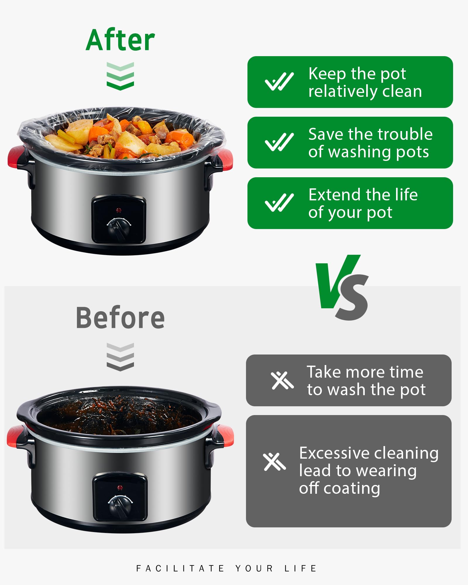 Syntus liners puncture-resistant material protecting the pot interior.