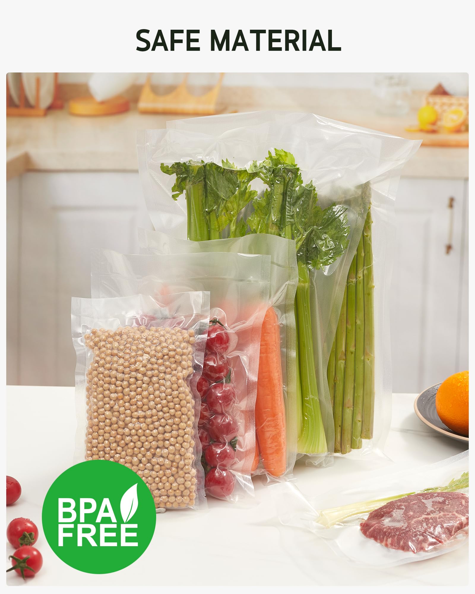 Syntus sous vide-ready vacuum bags maintain texture and aroma.