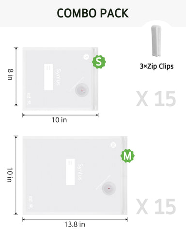 Syntus vacuum bags 10x13 pack ideal for bulk meats and sous vide prep.