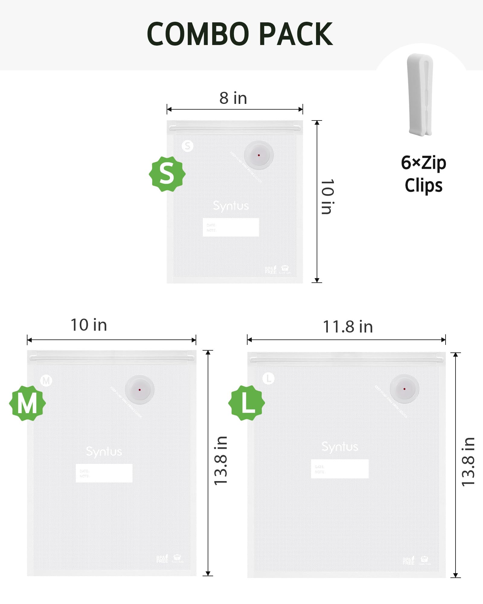 Syntus vacuum bags 10x13.8 provide strong moisture barrier for bulk ingredients
