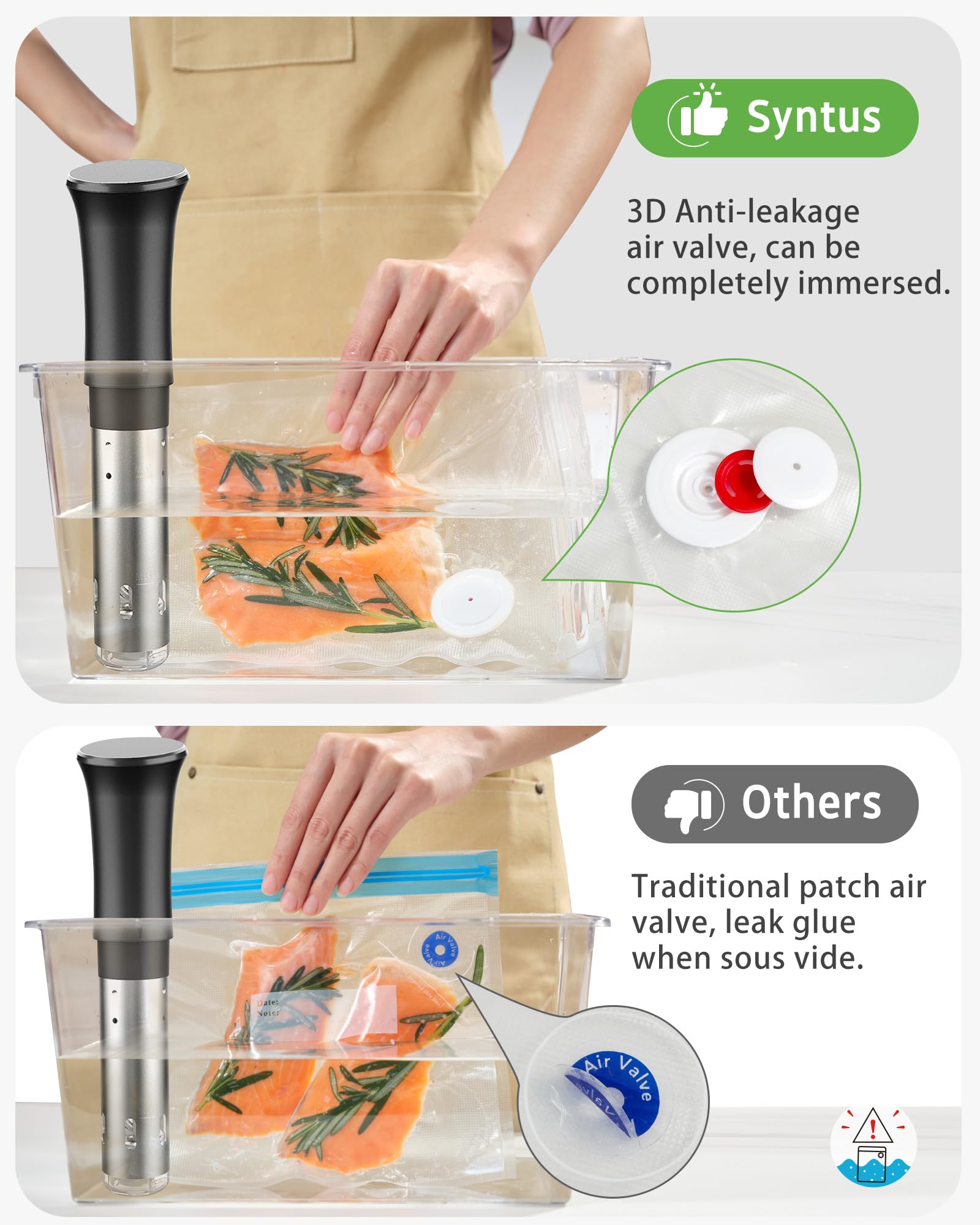 Syntus vacuum bags 11.8x13.8 protect frozen foods with durability